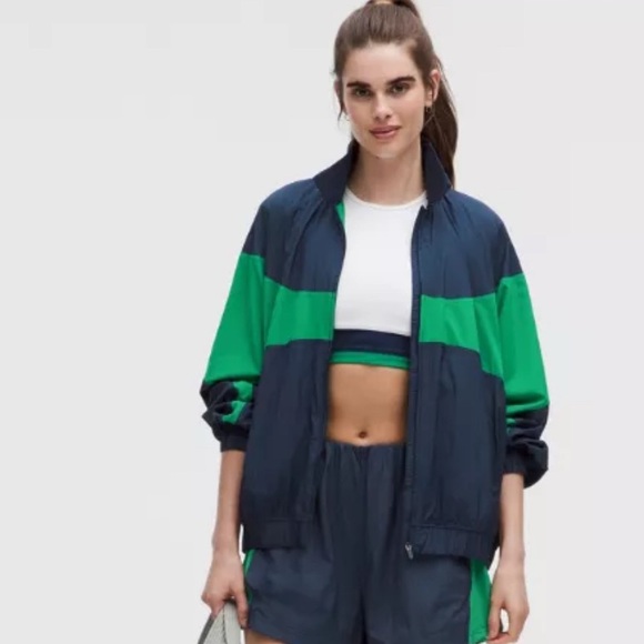 lululemon athletica Jackets & Blazers - Lululemon Women's Green and Blue Track Jacket